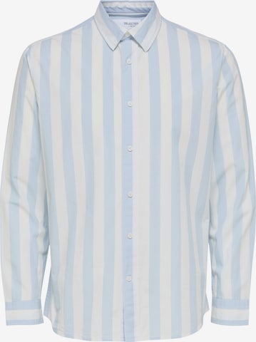 SELECTED HOMME Button Up Shirt 'Redster' in Blue: front