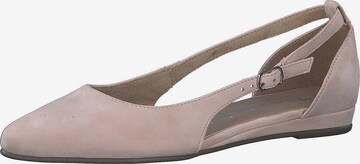 TAMARIS Ballerina met riempjes in Beige: voorkant