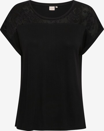 T-shirt Cream en noir : devant