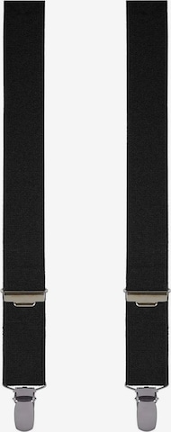 Profuomo Suspenders in Black: front