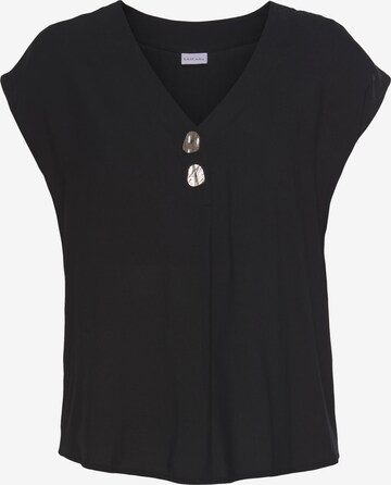 LASCANA Blouse in Zwart: voorkant