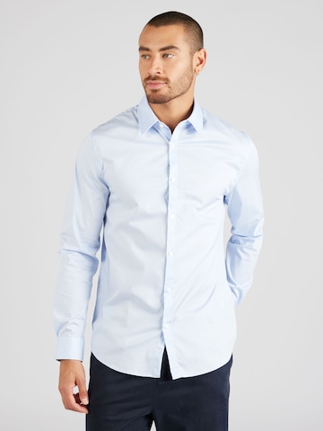 mėlyna GUESS Priglundantis modelis Marškiniai: priekis