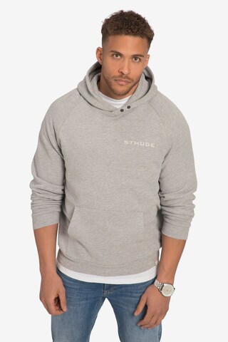 Sweat-shirt STHUGE en gris : devant