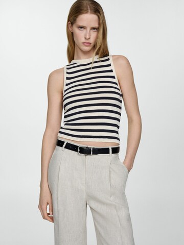 MANGO Knitted Top 'ELIOT' in Blue: front