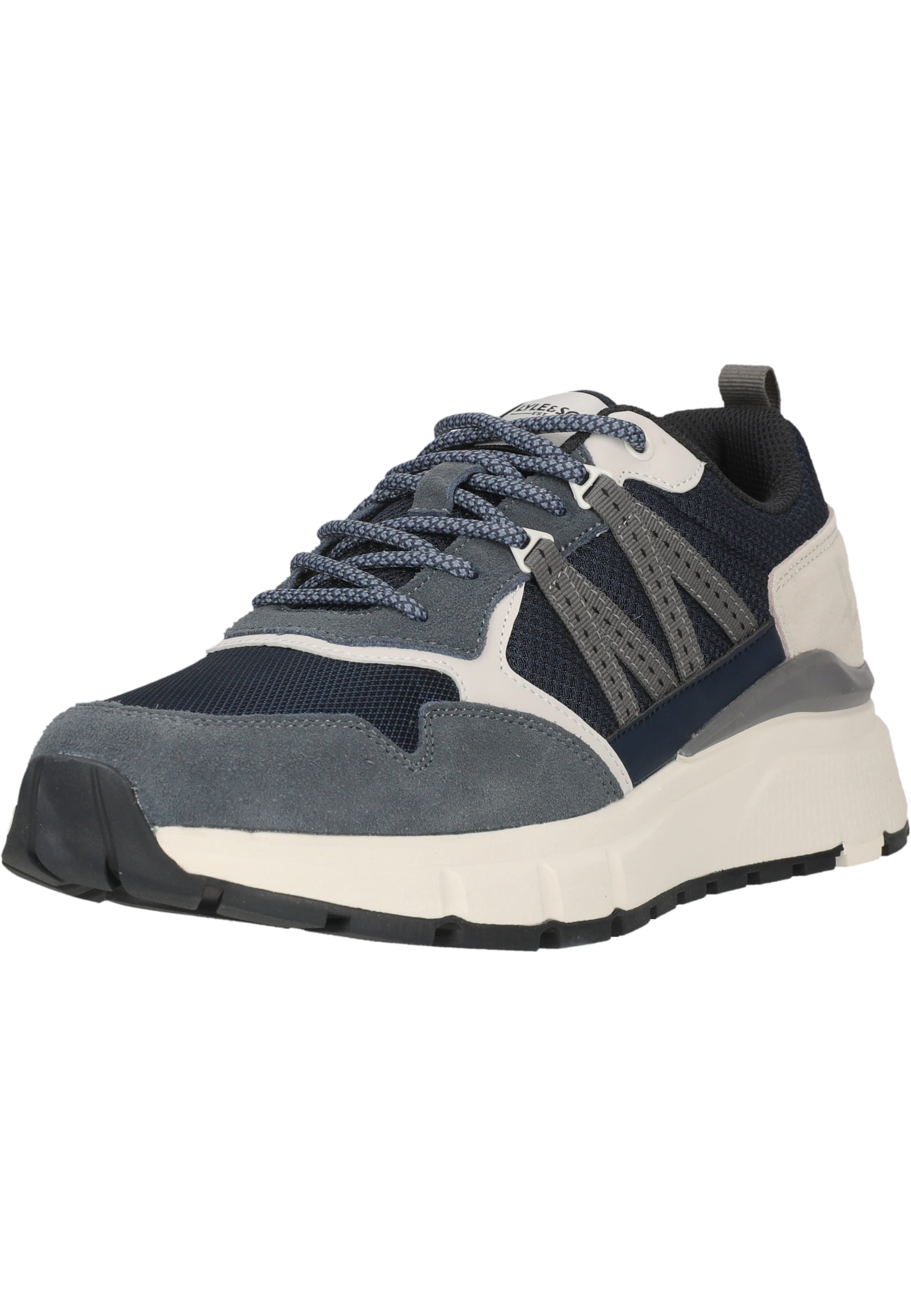 Lyle & Scott Platform trainers 'Lennox' in Blue: front