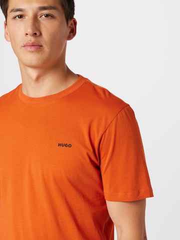 HUGO T-Shirt 'Dero' in Braun