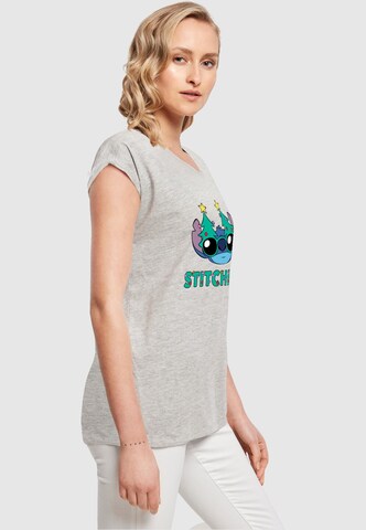 ABSOLUTE CULT T-Shirt 'Lilo And Stitch - Stitchmas Glasses' in Grau