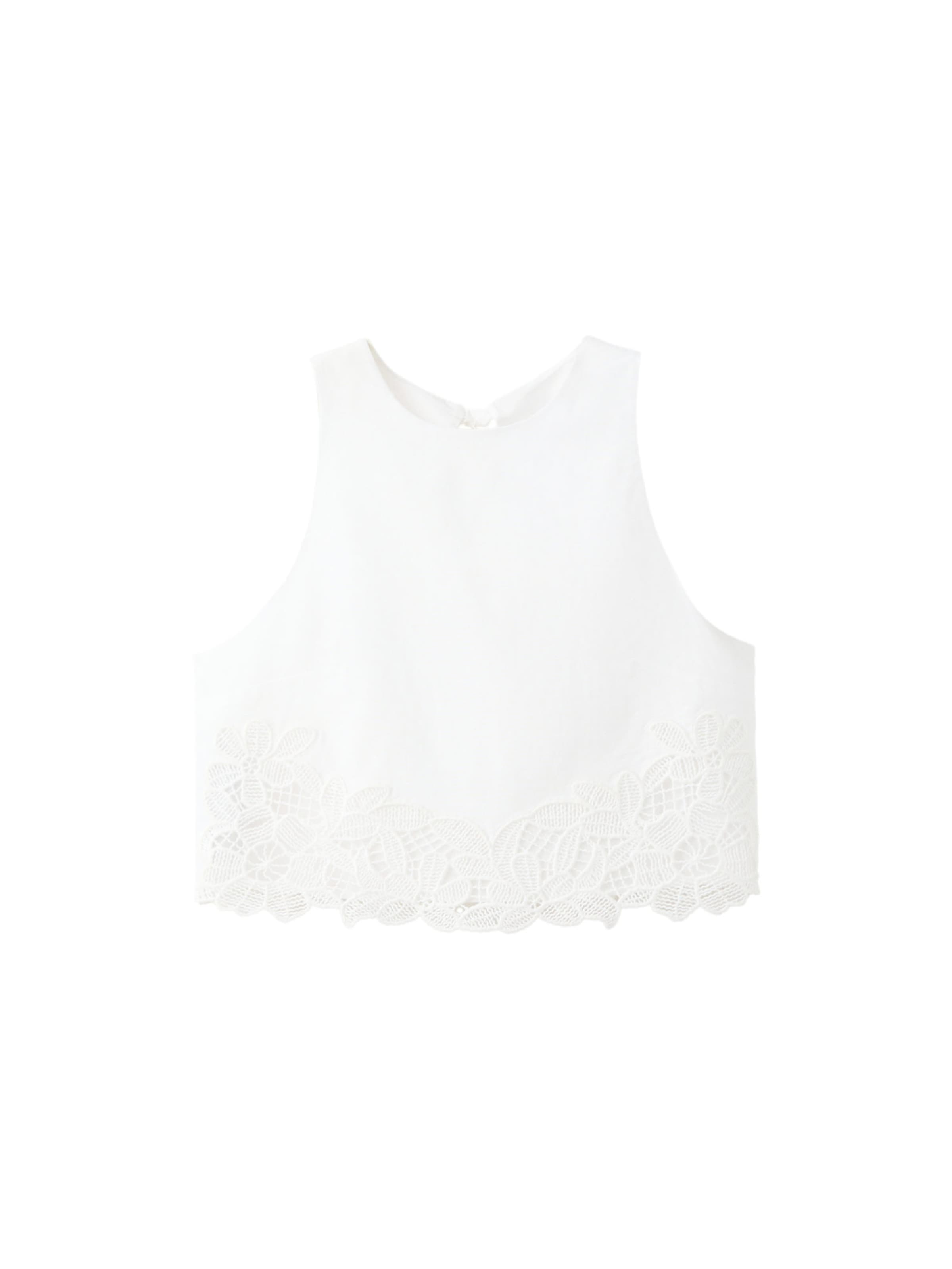 MANGO Haut 'MILA' en blanc, Vue avec produit