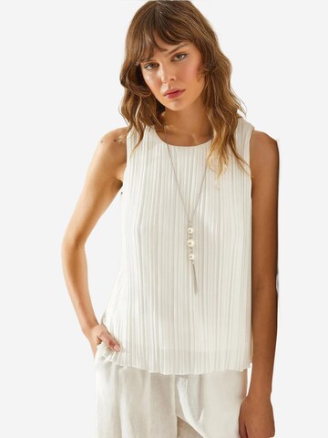 Bianco Lucci Bluse in Weiß: Vorderseite