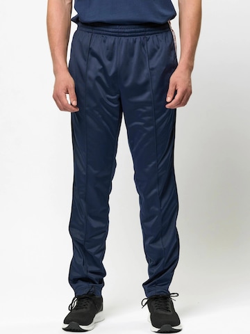 Coupe slim Pantalon 'Banda Astoria' KAPPA en bleu : devant