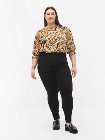 Zizzi Skinny Fit Дънки 'TARA BEA' в черно