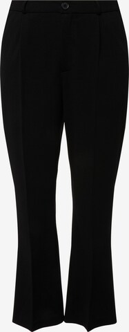 Angel of Style Boot cut Pleated Pants in Black: front