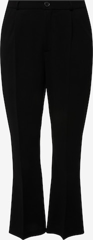 Angel of Style Boot cut Pleated Pants in Black: front