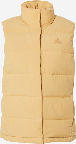 ADIDAS PERFORMANCE Sports Vest in Beige: front