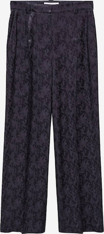 MANGO Wide leg Pleat-Front Pants 'Astrid' in Blue: front