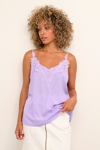 Cream Top 'Anna' in Purple