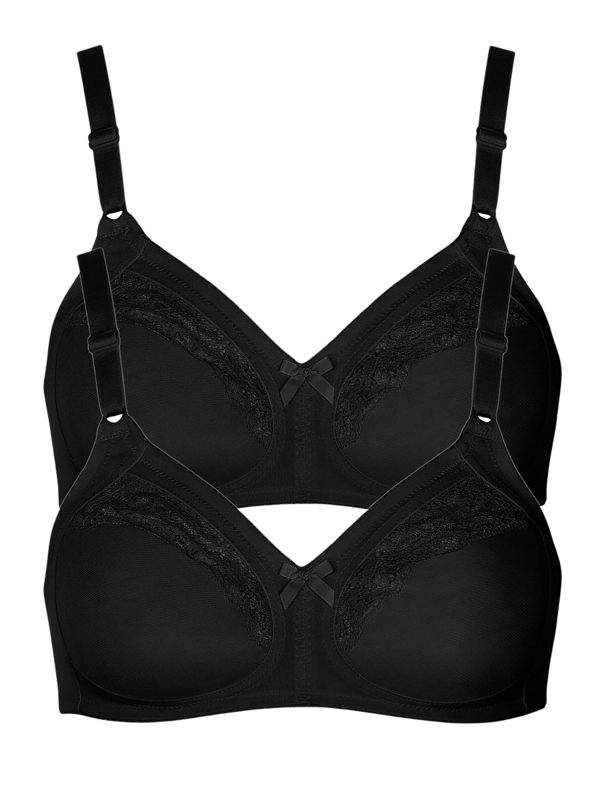 Lisca Classic Bra 'Minca' in Black: front