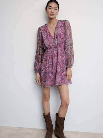 MANGO Shirt Dress 'Diana' in Purple