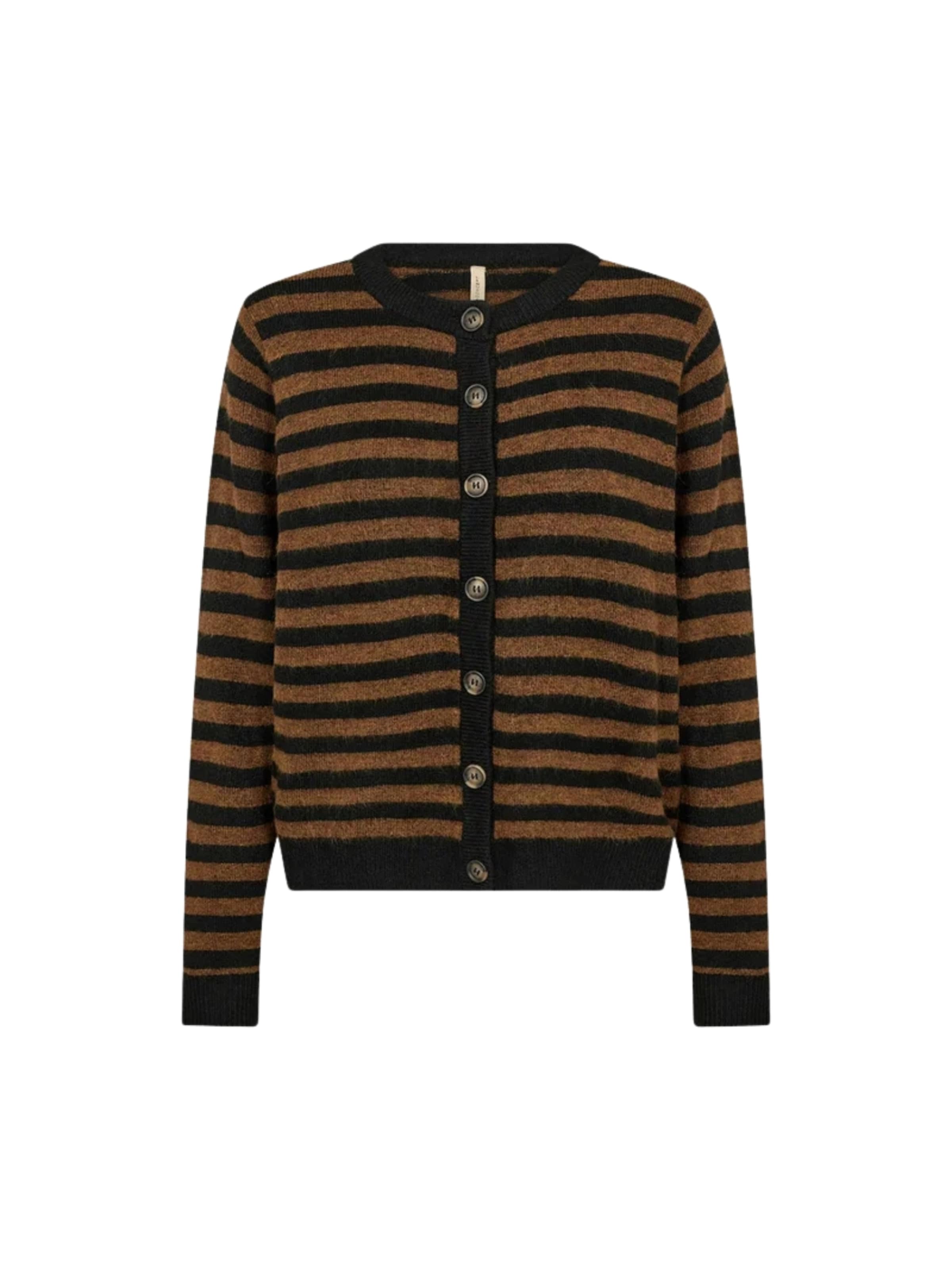 Soyaconcept Gebreid vest 'ORLEAN' in Zwart: voorkant