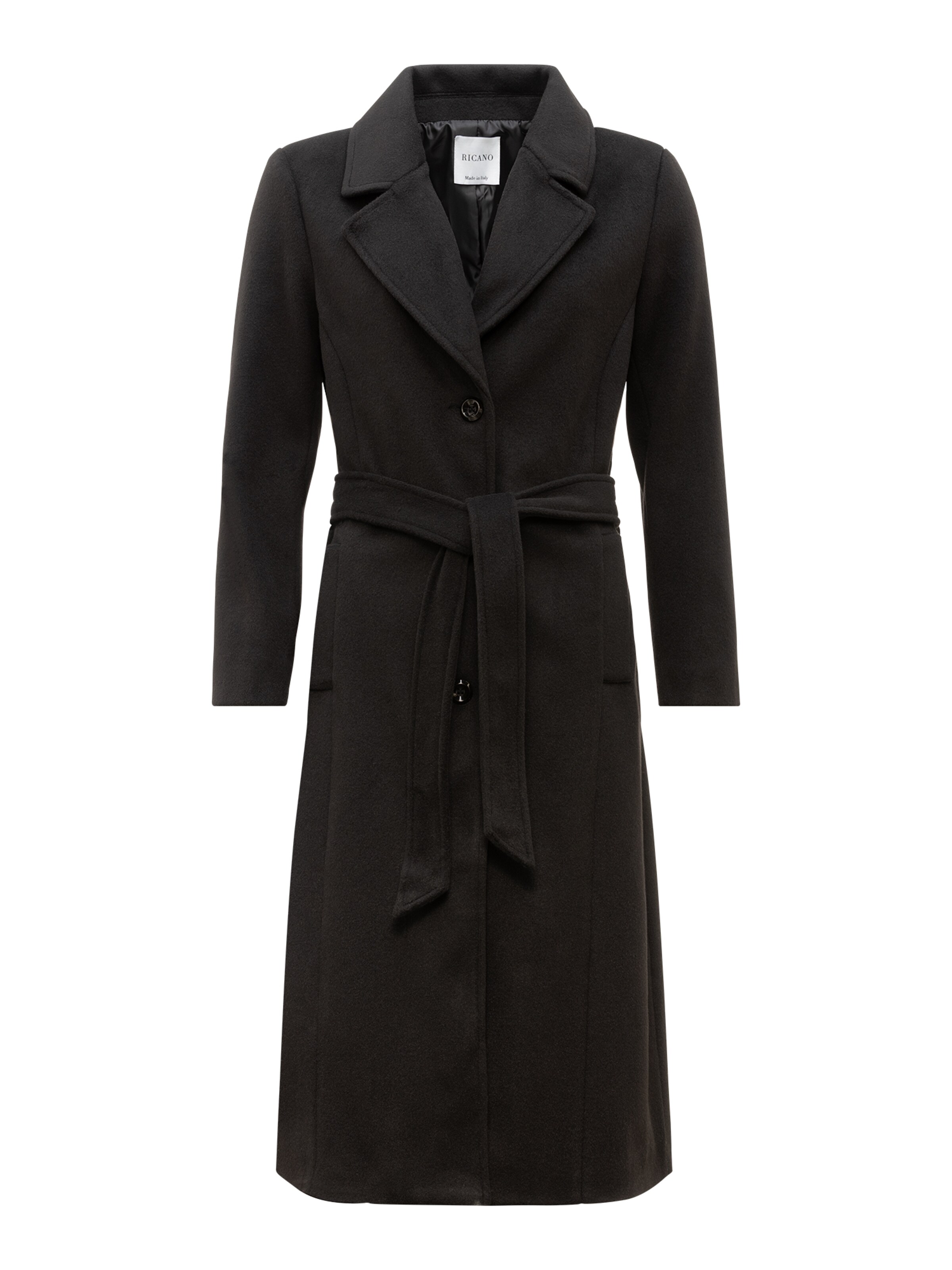 RICANO Mantel 'Rosana' in Schwarz: Vorderseite