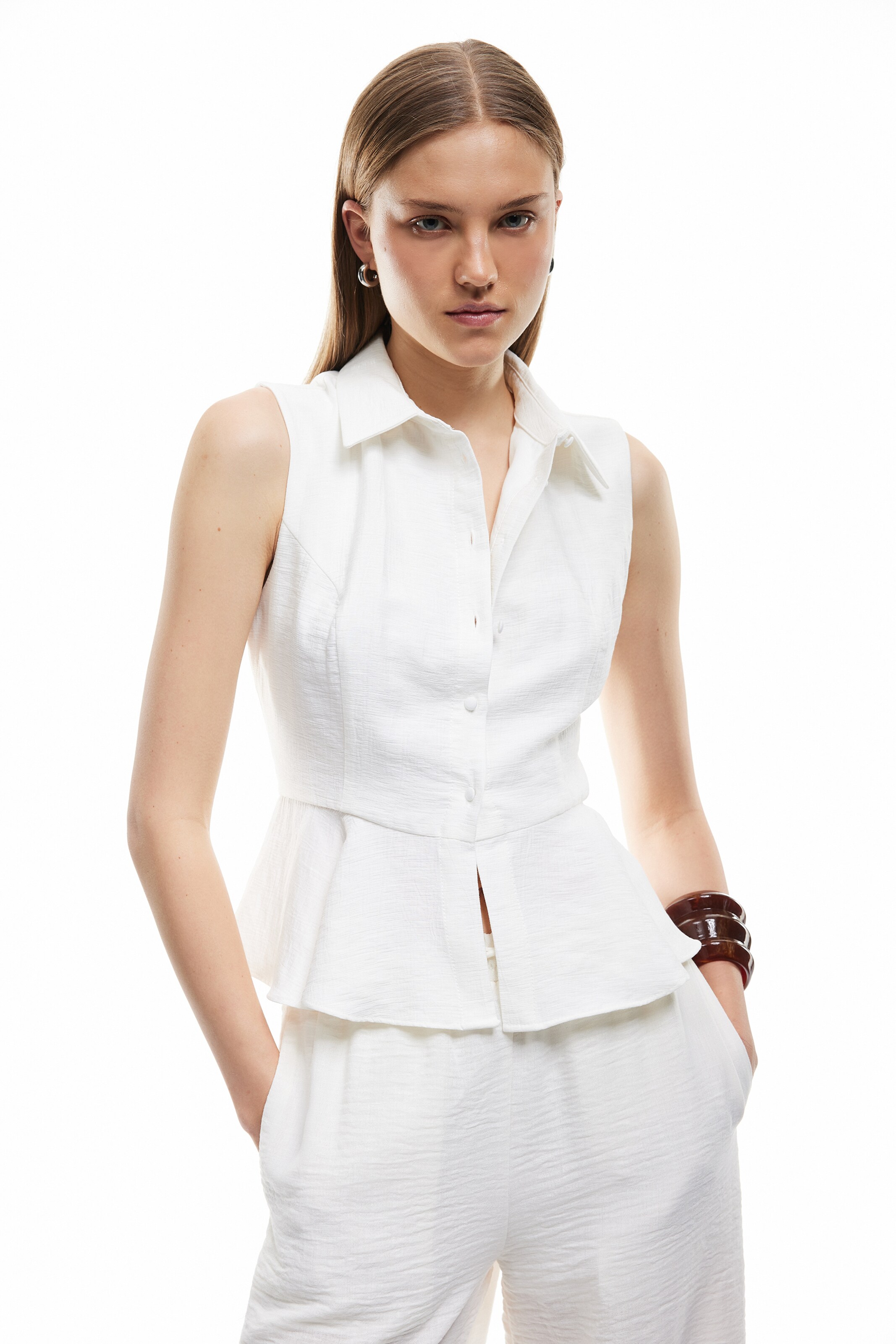 Koton Blouse in Wit: voorkant