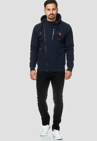 INDICODE JEANS Sweat jacket 'Elm' in Blue