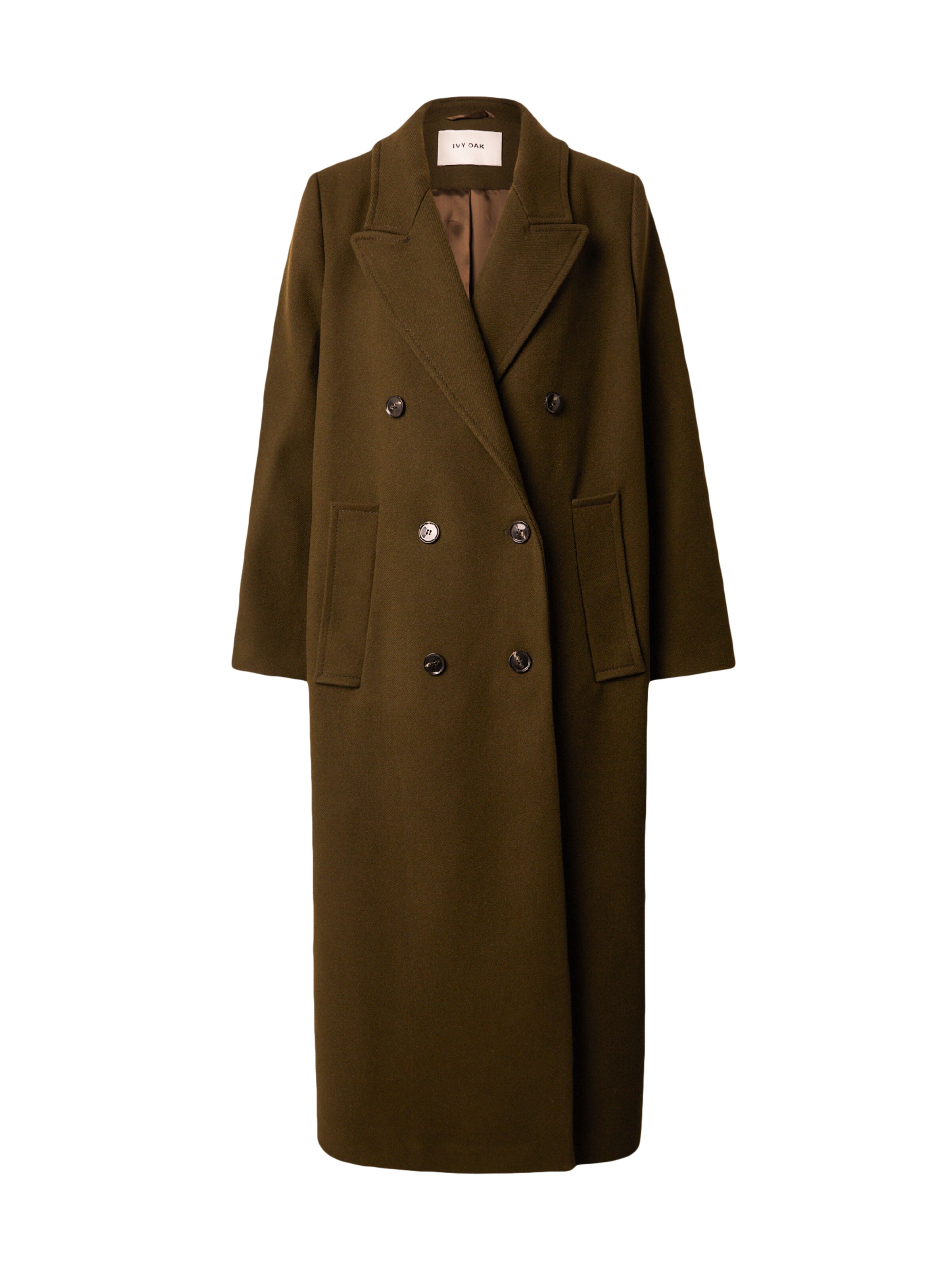 IVY OAK Přechodný kabát 'CLEMENCE' – zelená: přední strana