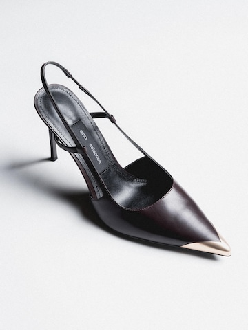 Estro Slingback pumps '2618-3' i brun