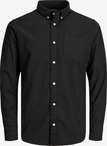 JACK & JONES Button Up Shirt 'Brook' in Black: front