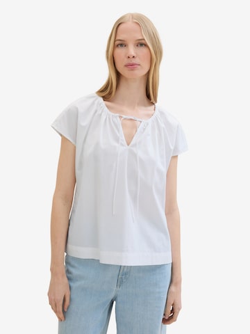 TOM TAILOR - Blusa em branco: frente