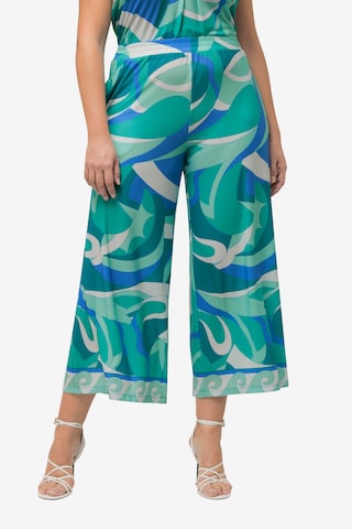 Ulla Popken Wide leg Broek in Blauw: voorkant