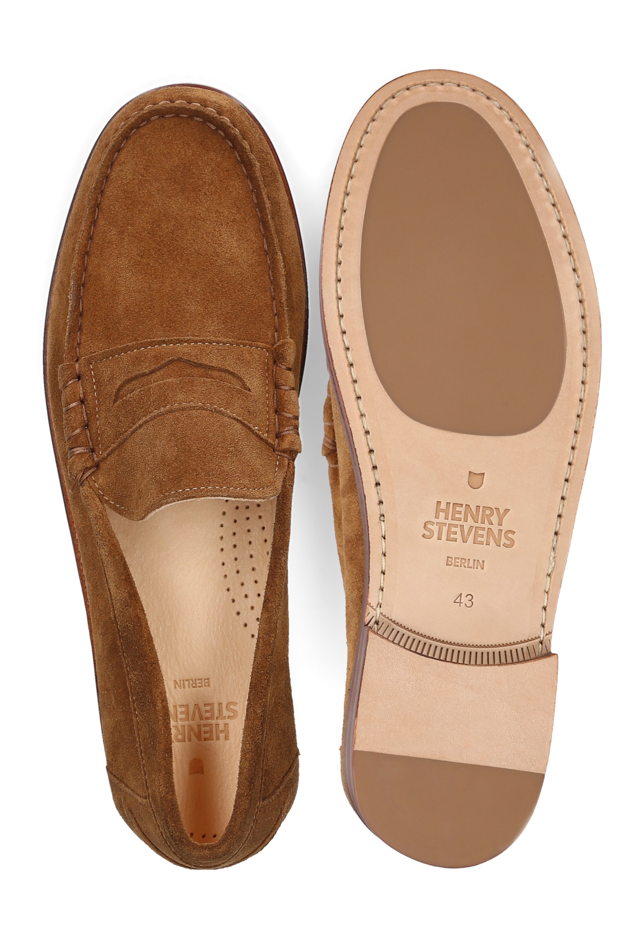 Henry Stevens Slip-ons ' Riley' in Brown