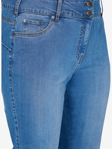 Zizzi Bootcut Jeans 'ELLEN' in Blauw
