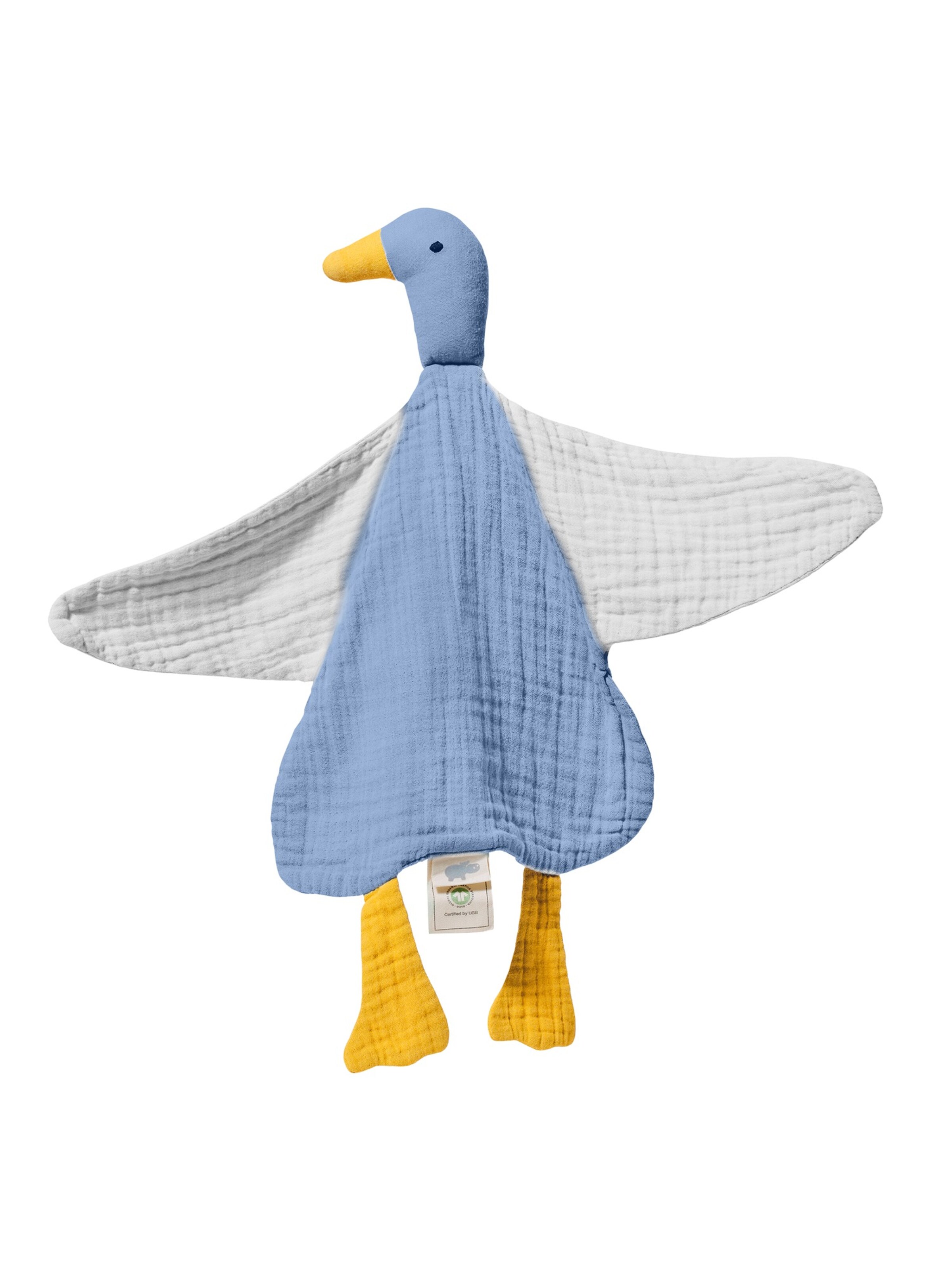 mababu Babydecke 'Schmuse-Ente'‌‌‌‌‌‌‌ in Blau: Vorderseite