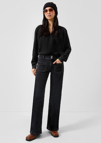 QS Bluse in Schwarz: Vorderseite