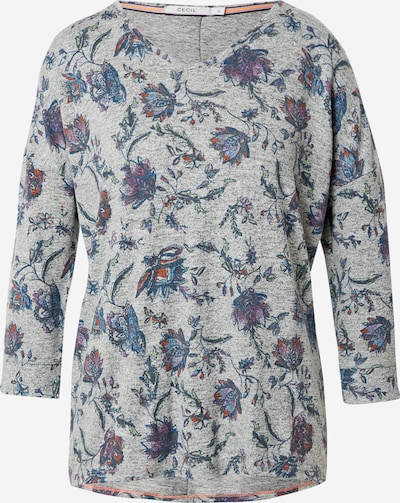 CECIL T-shirt i mörkblå / oliv / mörklila, Produktvy