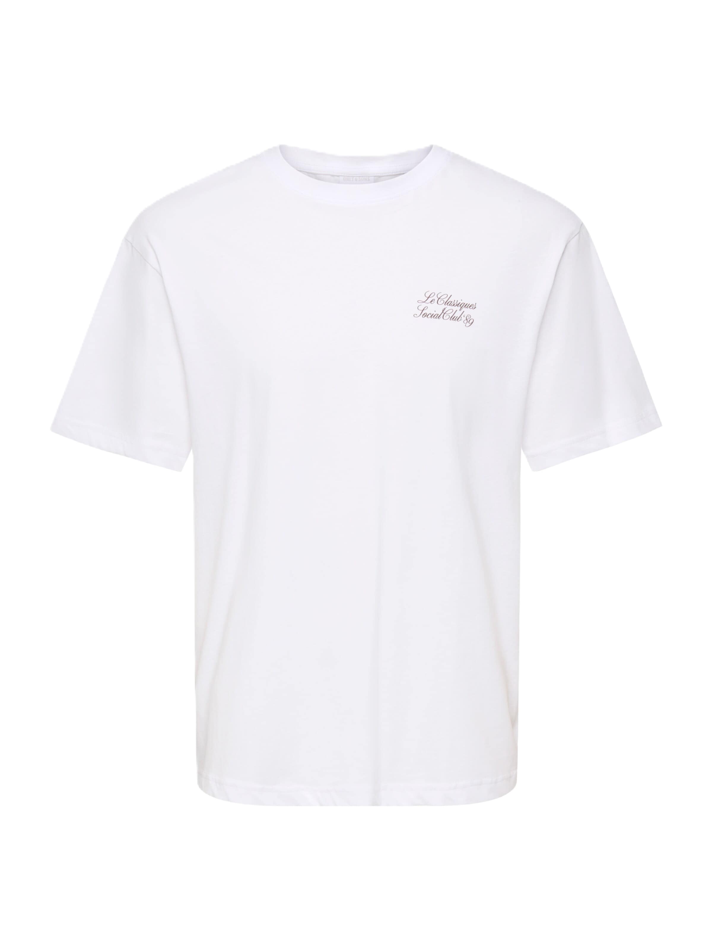 T-Shirt 'ONSAXEL COFFEE' Only & Sons en blanc : devant