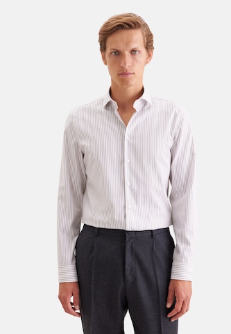 Coupe slim Chemise business SEIDENSTICKER en marron : devant