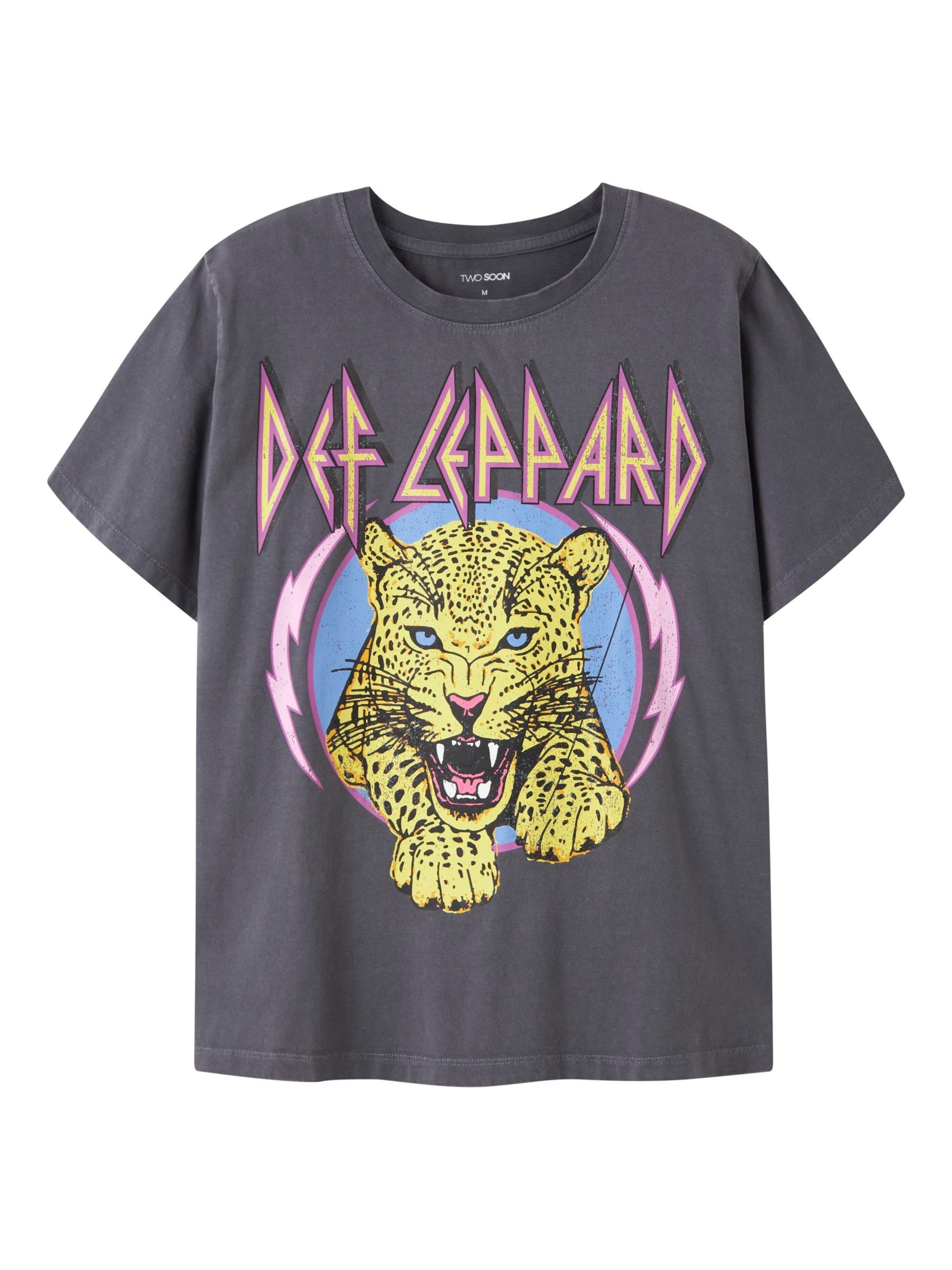 T-shirt 'Def Leppard' TWO SOON en gris : devant