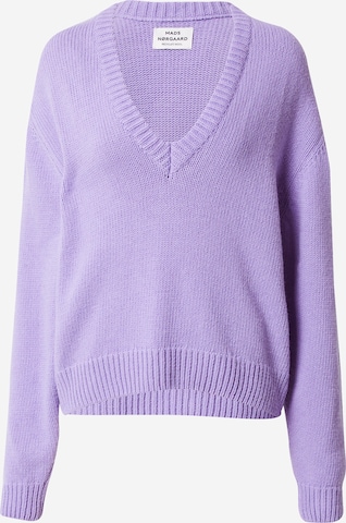 MADS NORGAARD COPENHAGEN Sweater 'Kevi' in Purple: front