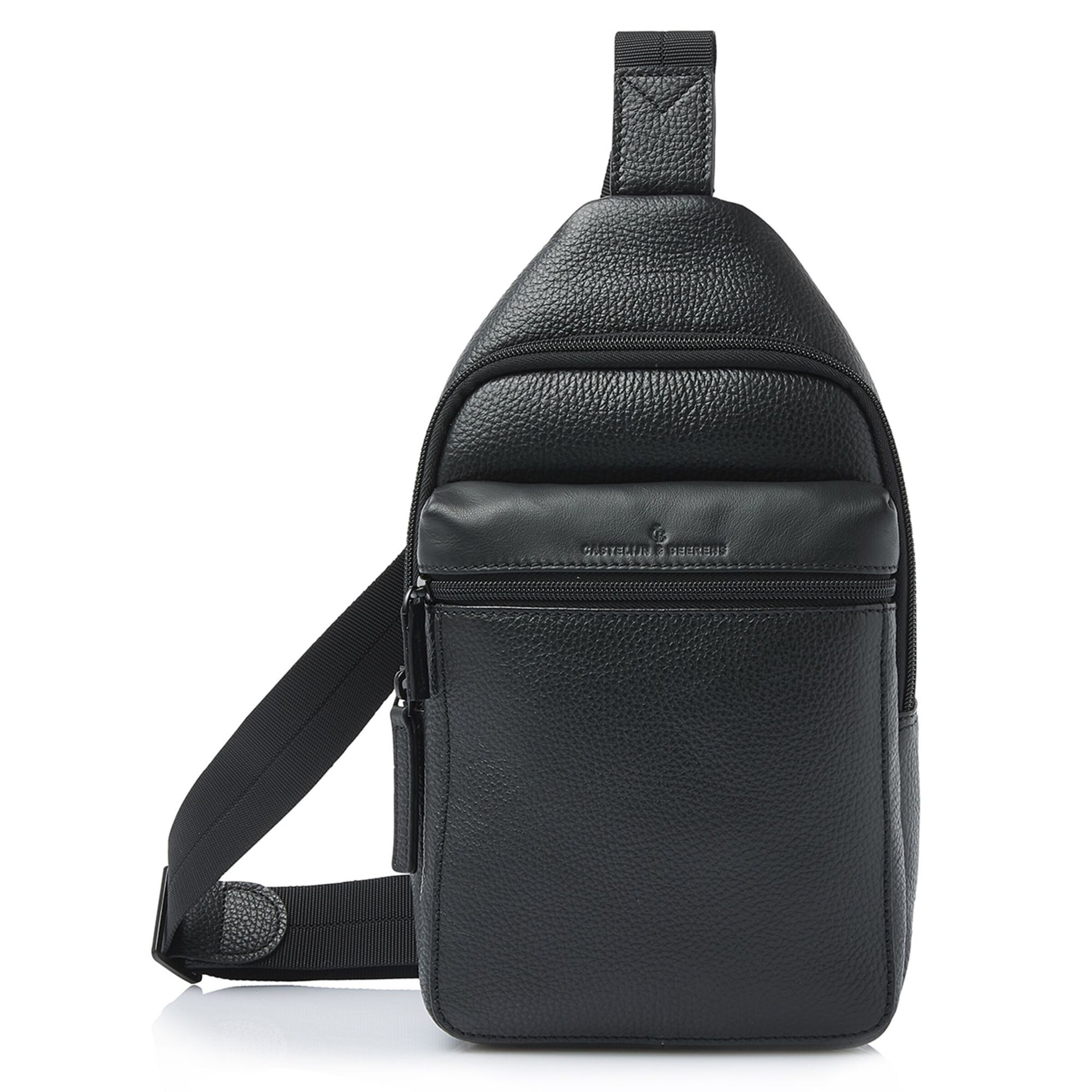 Borsa a tracolla 'Onyx' di Castelijn & Beerens in nero: frontale