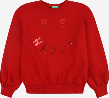 UNITED COLORS OF BENETTON Sweatshirt in Rood