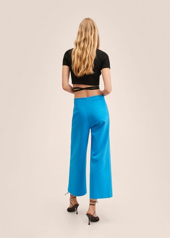 MANGO Wide Leg Hose 'Farrito' in Blau