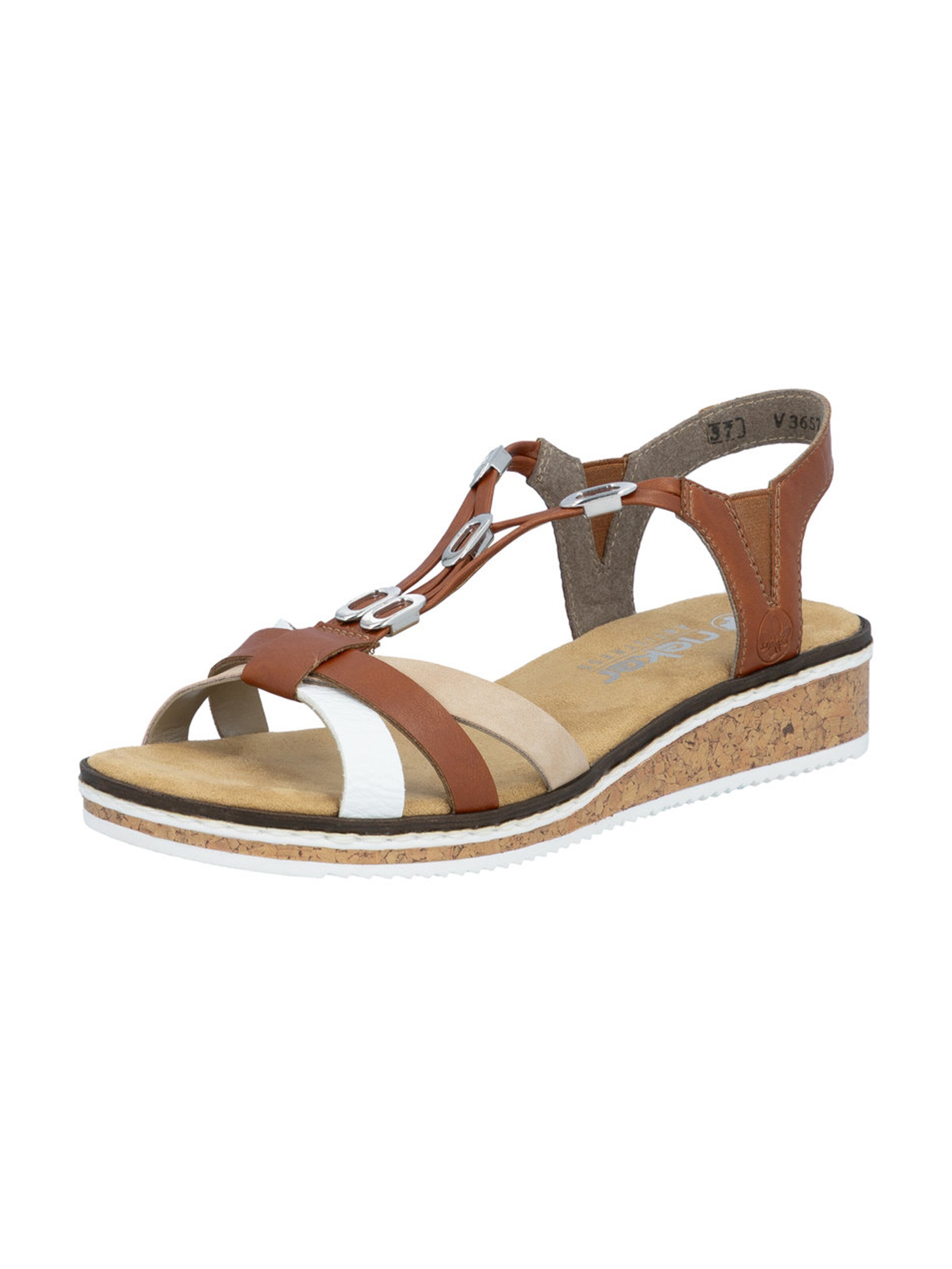 Rieker Sandale 'V3657' in Braun: Vorderseite