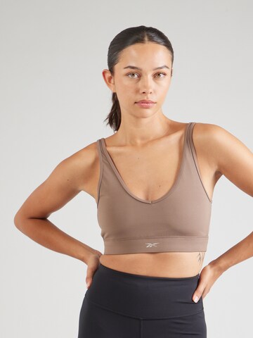 Reebok - Bustier Sujetador deportivo 'ACTIV COLL DREAMBLEN' en marrón: frente