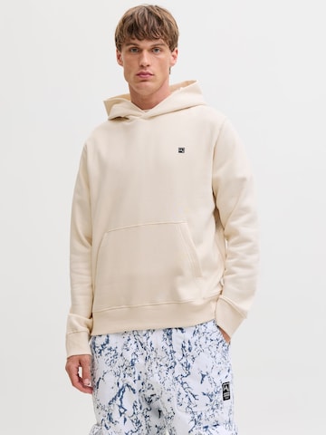 Sweat-shirt 'JJAW25' JACK & JONES en beige : devant