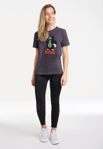 LOGOSHIRT T-Shirt 'Der kleine Maulwurf Krtek' in Lila