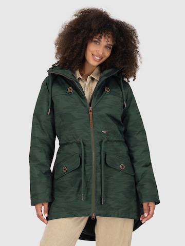 Alife and Kickin Winter Parka 'Charlotte' in Green: front