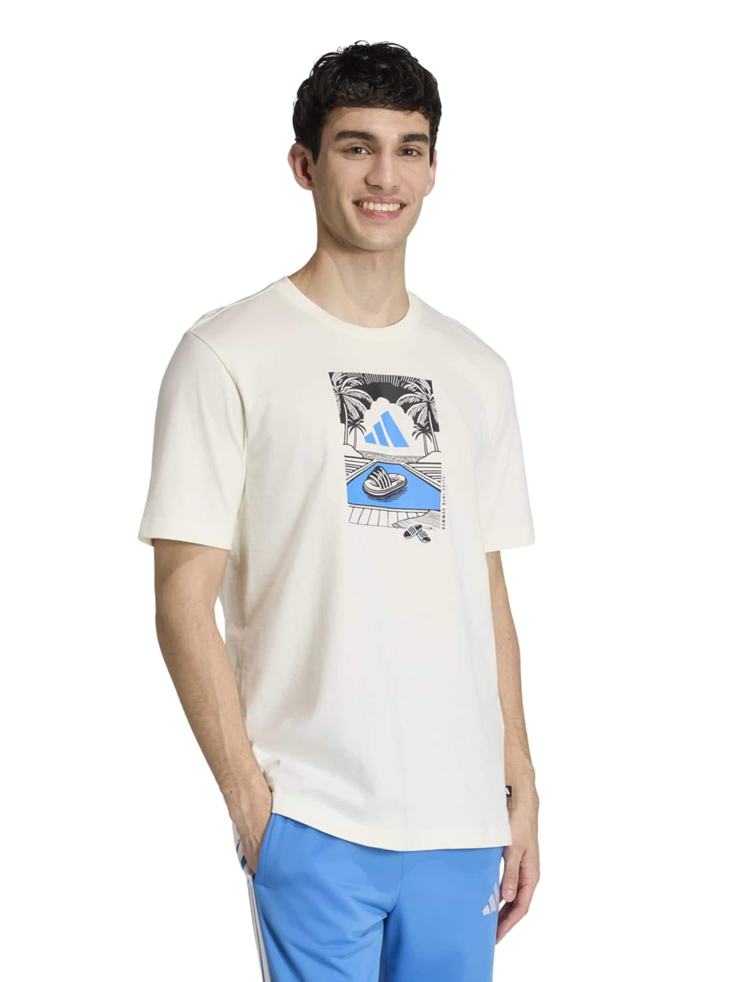 ADIDAS SPORTSWEAR Funkční tričko 'SLIDE' – bílá: přední strana