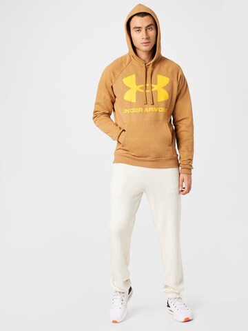 UNDER ARMOUR Athletic Sweatshirt 'Rival' in Brown